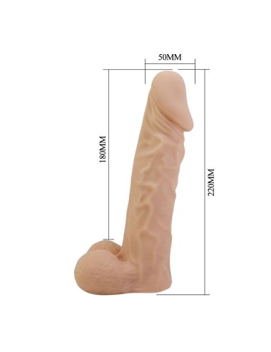 PRETTY LOVE - JOLYON HARNESS MIT FLEXIBLES DILDO 22 CM Ø 4,8 CM NATÜRLICH