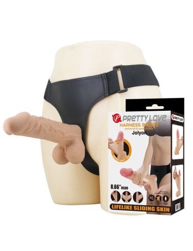PRETTY LOVE - JOLYON HARNESS MIT FLEXIBLES DILDO 22 CM Ø 4,8 CM NATÜRLICH