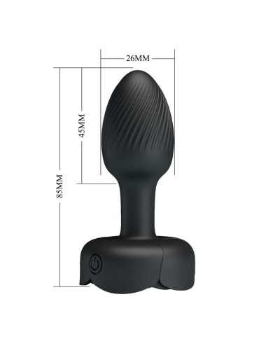 PRETTY LOVE – WIEDERAUFLADBARER VIBRATIONS-ANALPLUG MIT 10 MODI, SCHWARZ