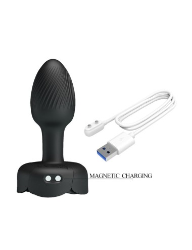 PRETTY LOVE – WIEDERAUFLADBARER VIBRATIONS-ANALPLUG MIT 10 MODI, SCHWARZ