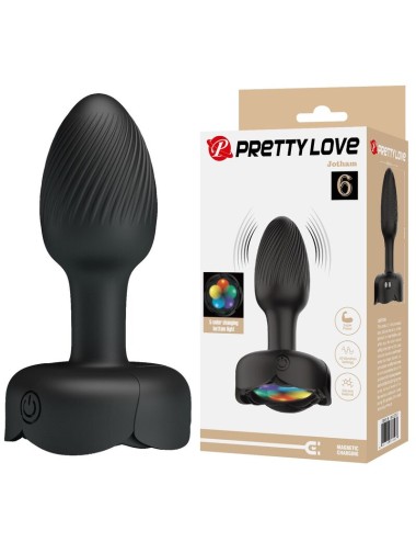 PRETTY LOVE – WIEDERAUFLADBARER VIBRATIONS-ANALPLUG MIT 10 MODI, SCHWARZ