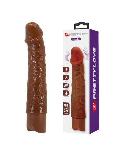 PRETTY LOVE - LEONARDO REALISTISCHER VIBRATOR 20 CM Ø 4 CM BRAUN