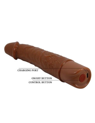 PRETTY LOVE - LEONARDO REALISTISCHER VIBRATOR 20 CM Ø 4 CM BRAUN