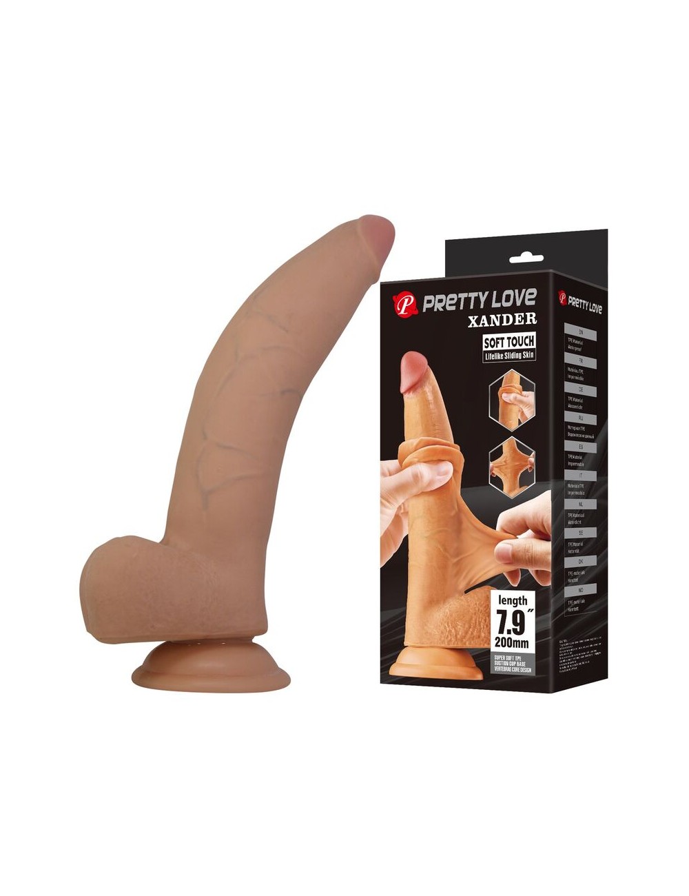 PRETTY LOVE - XANDER REALISTISCHER DILDO 20 CM Ø 5 CM NATÜRLICH