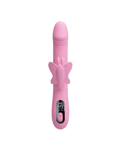PRETTY LOVE - BELLA RABBIT VIBRATOR MIT SCHMETTERLINGS-STIMULATION UND LED PINK