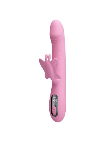 PRETTY LOVE - BELLA RABBIT VIBRATOR MIT SCHMETTERLINGS-STIMULATION UND LED PINK