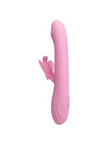 PRETTY LOVE - BELLA RABBIT VIBRATOR MIT SCHMETTERLINGS-STIMULATION UND LED PINK