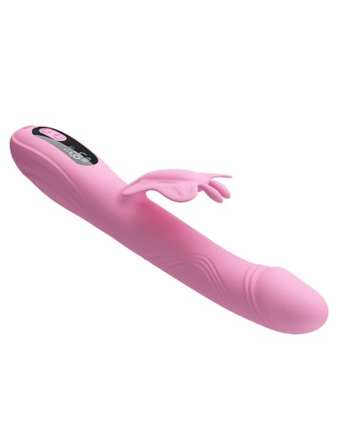 PRETTY LOVE - BELLA RABBIT VIBRATOR MIT SCHMETTERLINGS-STIMULATION UND LED PINK