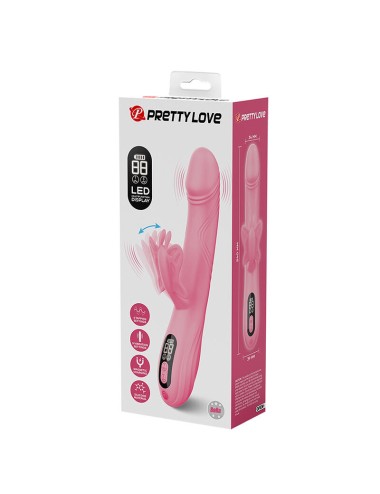 PRETTY LOVE - BELLA RABBIT VIBRATOR MIT SCHMETTERLINGS-STIMULATION UND LED PINK
