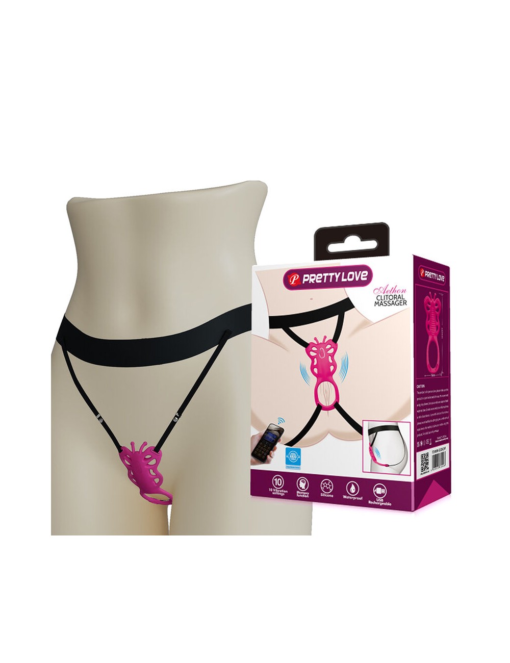 PRETTY LOVE – SCHMETTERLINGS-APP-STEUERUNG FÜR DEN PANTY-MASSAGER IN PINK