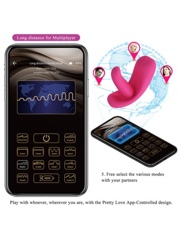 PRETTY LOVE - HAZELYNN 12-FUNKTIONEN-MASSAGEGERÄT MIT APP-STEUERUNG, PINK