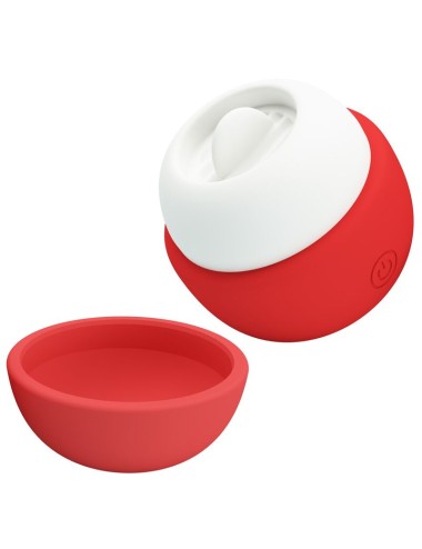PRETTY LOVE – WIEDERAUFLADBARER KLITORALSTIMULATOR MIT ZUNGENEFFEKT ROT