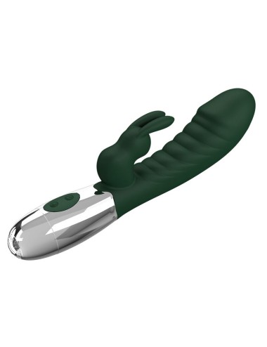 PRETTY LOVE - NAUGHTY BUNNY KANINCHEN-VIBRATOR MIT 30 FUNKTIONEN, USB-AUFLADBAR, GRÜN