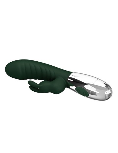 PRETTY LOVE - NAUGHTY BUNNY KANINCHEN-VIBRATOR MIT 30 FUNKTIONEN, USB-AUFLADBAR, GRÜN