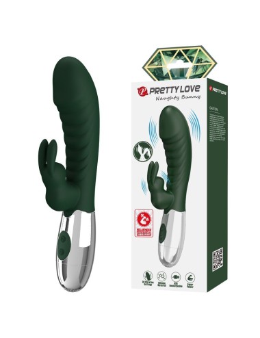 PRETTY LOVE - NAUGHTY BUNNY KANINCHEN-VIBRATOR MIT 30 FUNKTIONEN, USB-AUFLADBAR, GRÜN