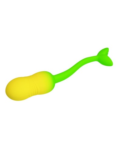 PRETTY LOVE – PULSIERENDES VIBRATIONS-EI MIT APP-STEUERUNG, 12 FUNKTIONEN, USB-AUFLADBAR, GRÜN-GELB