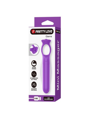 PRETTY LOVE - GIANA WIEDERAUFLADBARER MINI-VIBRATOR-MASSAGEGERÄT LILA