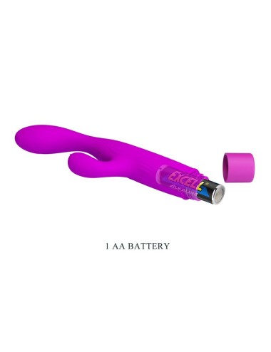 PRETTY LOVE - JENE DOPPEL-STIMULATIONS-VIBRATOR FÜR G-PUNKT UND KLITORIS, LILA