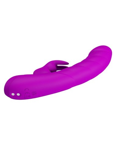 PRETTY LOVE - MONICA WIEDERAUFLADBARER DOPPEL-STIMULATIONSVIBRATOR FÜR G-PUNKT UND KLITORIS, LILA