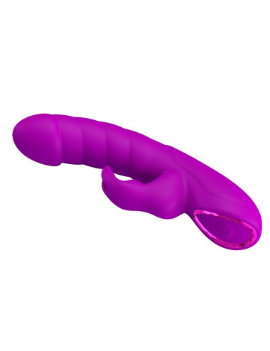 PRETTY LOVE - MONICA WIEDERAUFLADBARER DOPPEL-STIMULATIONSVIBRATOR FÜR G-PUNKT UND KLITORIS, LILA