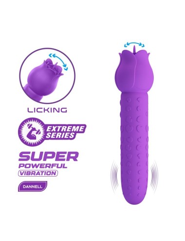 PRETTY LOVE - DANNELL WIEDERAUFLADBARER ORALSTIMULATOR UND KLITORISATIV-VIBRATOR LILA