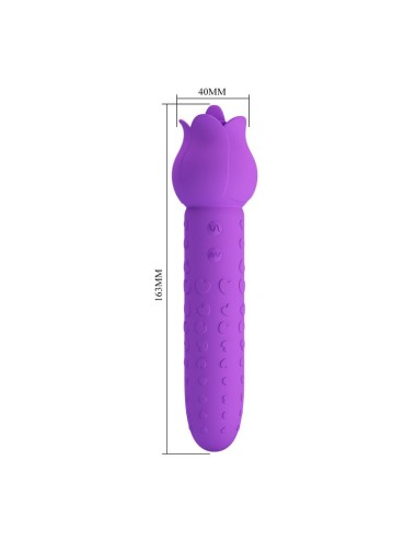 PRETTY LOVE - DANNELL WIEDERAUFLADBARER ORALSTIMULATOR UND KLITORISATIV-VIBRATOR LILA