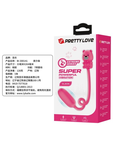 PRETTY LOVE - OLSON WIEDERAUFLADBARER BULLET-VIBRATOR MIT KABELFERNBEDIENUNG PINK