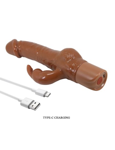 PRETTY LOVE - ELLISON REALISTISCHER HASENVIBRATOR 22,6 CM Ø 4,2 CM BRAUN