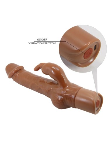 PRETTY LOVE - ELLISON REALISTISCHER HASENVIBRATOR 22,6 CM Ø 4,2 CM BRAUN