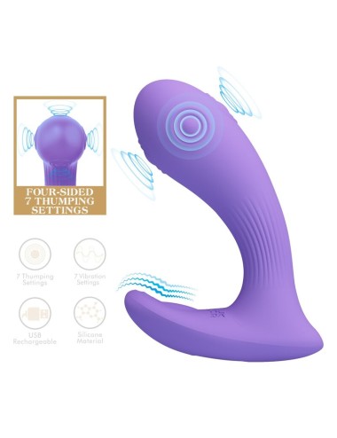 PRETTY LOVE - ANDROMEDA WIEDERAUFLADBARER DOPPELSTIMULATIONSVIBRATOR LILA