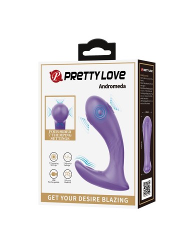 PRETTY LOVE - ANDROMEDA WIEDERAUFLADBARER DOPPELSTIMULATIONSVIBRATOR LILA