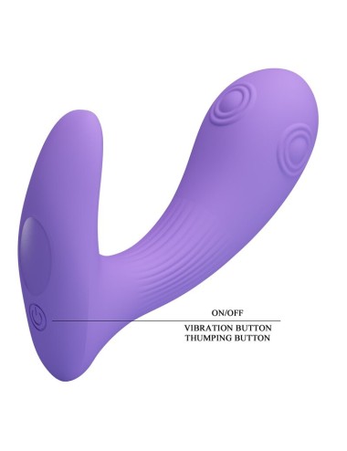 PRETTY LOVE - ANDROMEDA WIEDERAUFLADBARER DOPPELSTIMULATIONSVIBRATOR LILA