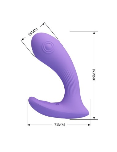 PRETTY LOVE - ANDROMEDA WIEDERAUFLADBARER DOPPELSTIMULATIONSVIBRATOR LILA