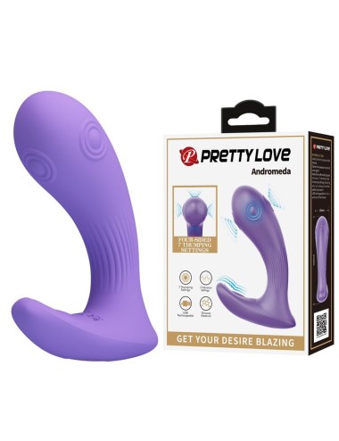 PRETTY LOVE - ANDROMEDA WIEDERAUFLADBARER DOPPELSTIMULATIONSVIBRATOR LILA