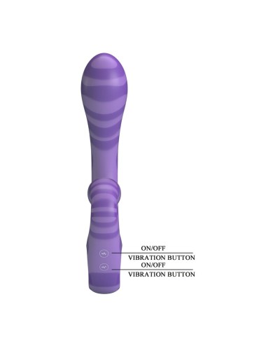 PRETTY LOVE - SUMMER DOPPEL-VIBRATOR MIT GRIFF 19 CM Ø 3