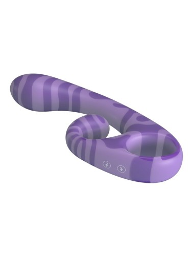 PRETTY LOVE - SUMMER DOPPEL-VIBRATOR MIT GRIFF 19 CM Ø 3,5 CM LILA