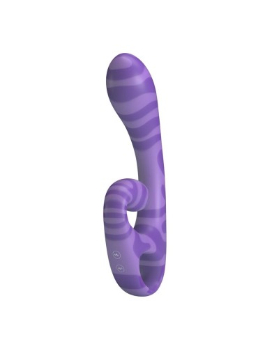 PRETTY LOVE - SUMMER DOPPEL-VIBRATOR MIT GRIFF 19 CM Ø 3,5 CM LILA