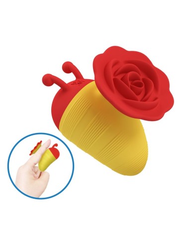 PRETTY LOVE - LITTLE BEE WIEDERAUFLADBARER KLITORALSTIMULATOR 7 MODI ROT/GELB