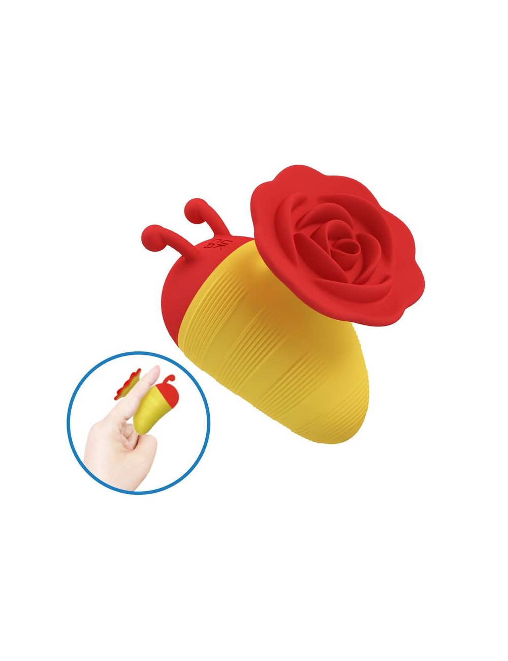 PRETTY LOVE - LITTLE BEE WIEDERAUFLADBARER KLITORALSTIMULATOR 7 MODI ROT/GELB