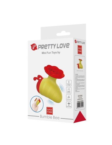 PRETTY LOVE - LITTLE BEE WIEDERAUFLADBARER KLITORALSTIMULATOR 7 MODI ROT/GELB
