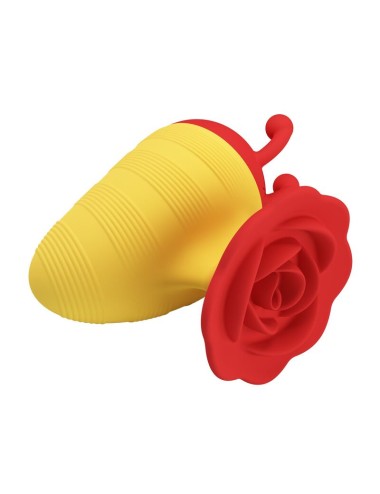 PRETTY LOVE - LITTLE BEE WIEDERAUFLADBARER KLITORALSTIMULATOR 7 MODI ROT/GELB