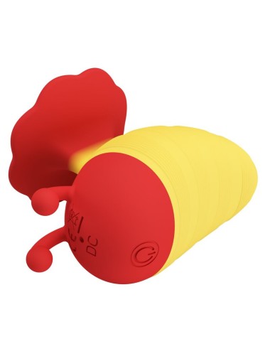 PRETTY LOVE - LITTLE BEE WIEDERAUFLADBARER KLITORALSTIMULATOR 7 MODI ROT/GELB
