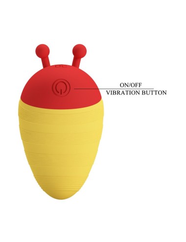 PRETTY LOVE - LITTLE BEE WIEDERAUFLADBARER KLITORALSTIMULATOR 7 MODI ROT/GELB