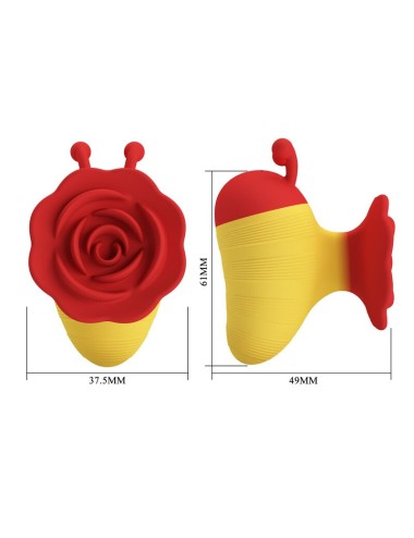 PRETTY LOVE - LITTLE BEE WIEDERAUFLADBARER KLITORALSTIMULATOR 7 MODI ROT/GELB