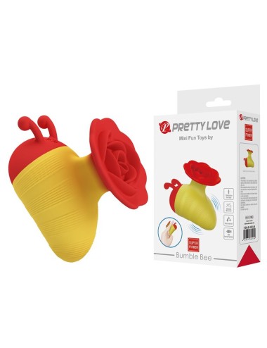 PRETTY LOVE - LITTLE BEE WIEDERAUFLADBARER KLITORALSTIMULATOR 7 MODI ROT/GELB