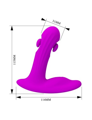 PRETTY LOVE - BAUER WIEDERAUFLADBARER PROSTATA-MASSAGEGERÄT MIT 12 MODI, LILA
