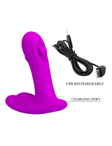 PRETTY LOVE - BAUER WIEDERAUFLADBARER PROSTATA-MASSAGEGERÄT MIT 12 MODI, LILA