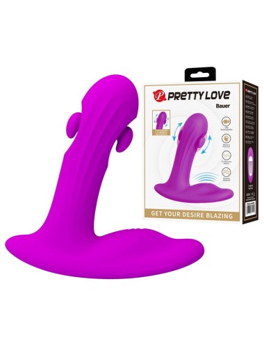 PRETTY LOVE - BAUER WIEDERAUFLADBARER PROSTATA-MASSAGEGERÄT MIT 12 MODI, LILA