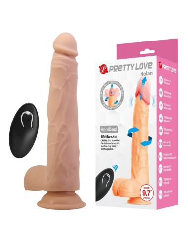PRETTY LOVE - NOLAN STOSS- UND ROTATIONS-VIBRATIONSDILDO MIT FERNBEDIENUNG