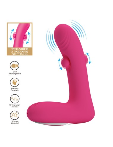 PRETTY LOVE – DUDEN WIEDERAUFLADBARER SILIKON-VIBRATOR MIT 12 VIBRATIONSMODI UND 3 SCHAUKELMODI